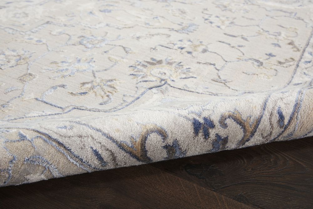 Nourison Silky Textures SLY08 Rug - Ivory & Grey