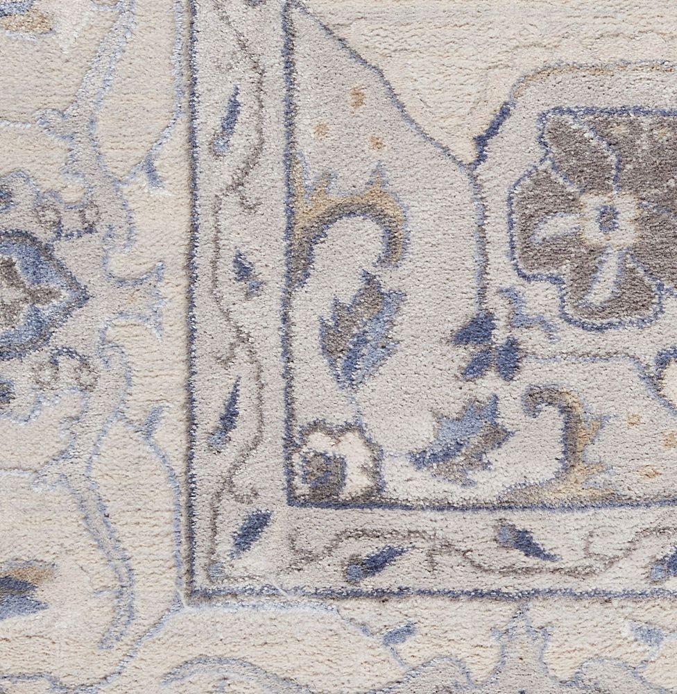 Nourison Silky Textures SLY08 Rug - Ivory & Grey