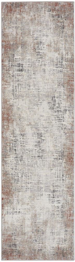 Calvin Klein CK022 Infinity IFN01 Runner Rug - Rust &amp; Multicolour