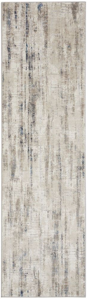 Calvin Klein CK022 Infinity IFN02 Runner Rug - Ivory Grey &amp; Blue