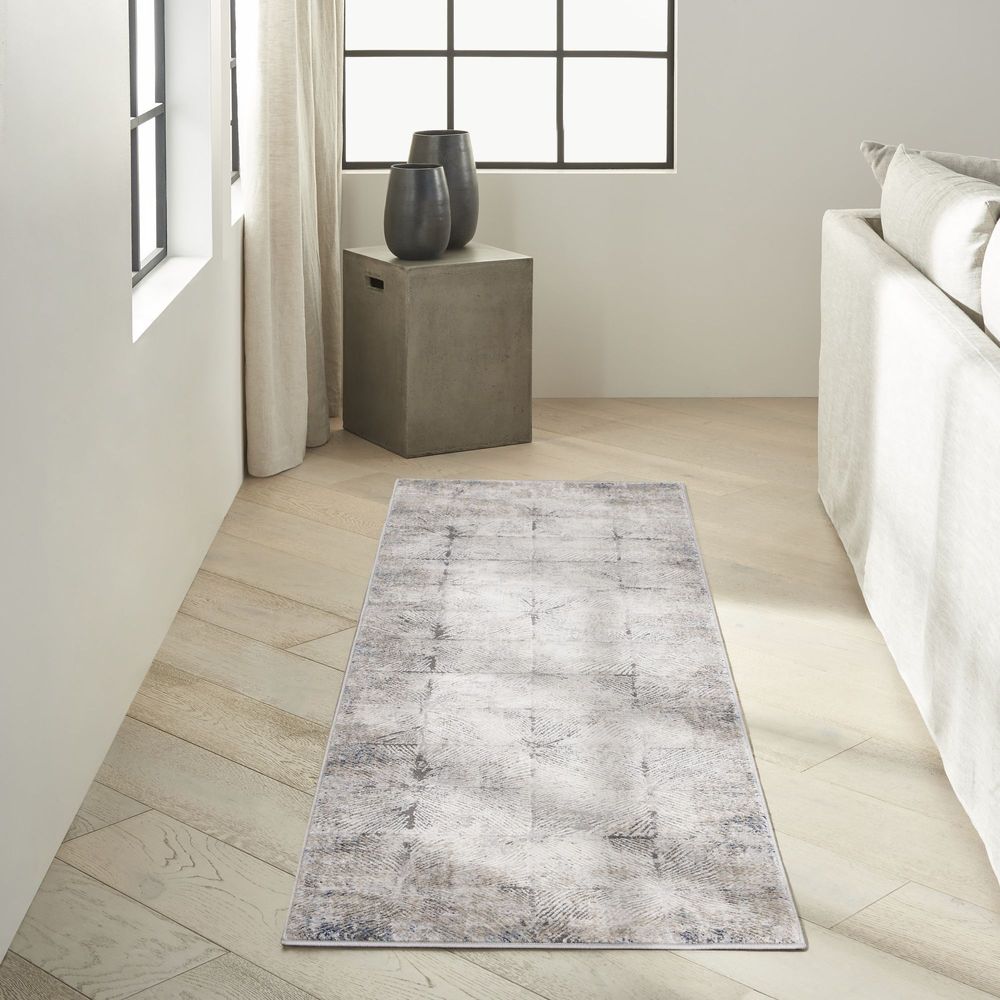 Calvin Klein CK022 Infinity IFN03 Runner Rug - Ivory Grey