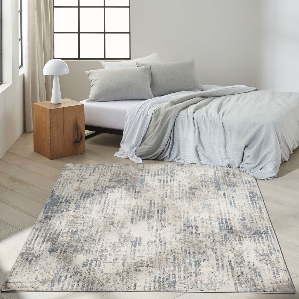 Calvin Klein CK022 Infinity IFN04 Rug - Ivory Grey &amp; Blue