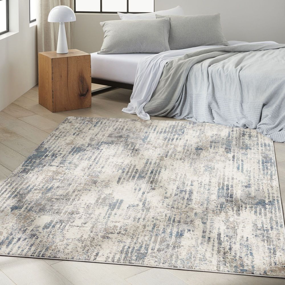 Calvin Klein CK022 Infinity IFN04 Rug - Ivory Grey &amp; Blue