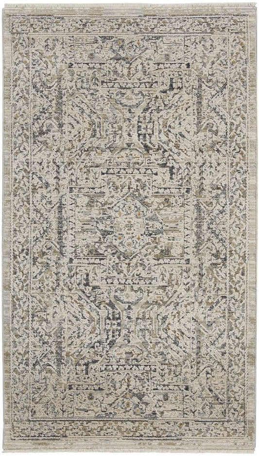 Nourison Lynx LNX01 Rug - Ivory Grey &amp; Blue