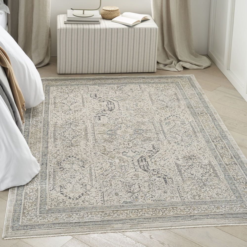 Nourison Lynx LNX01 Rug - Ivory Grey &amp; Blue