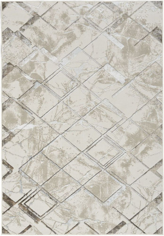 Nourison Glitz GLZ02 Rug - Ivory Grey