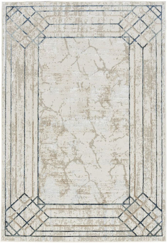 Nourison Glitz GLZ03 Rug - Ivory &amp; Taupe