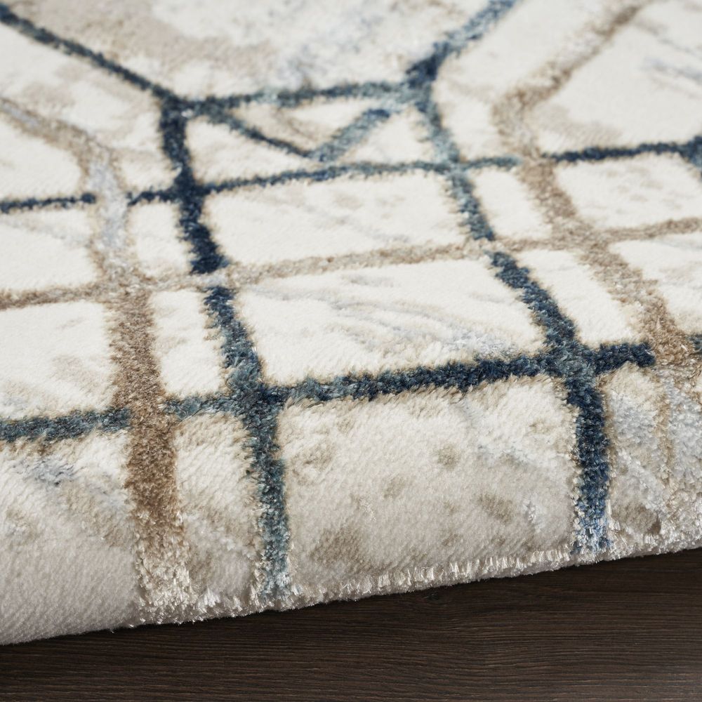 Nourison Glitz GLZ03 Rug - Ivory &amp; Taupe