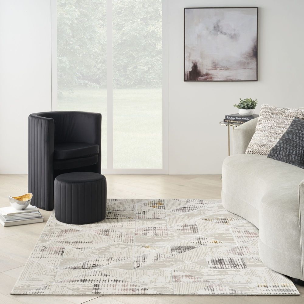 Nourison Glitz GLZ04 Rug - Ivory &amp; Multicolour