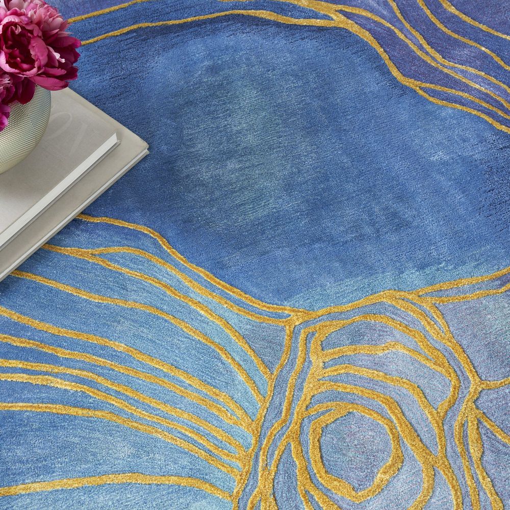 Nourison Prismatic PRS32 Rug - Blue &amp; Gold