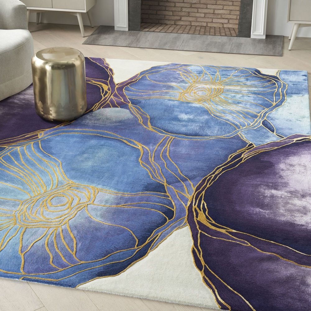 Nourison Prismatic PRS32 Rug - Blue &amp; Gold