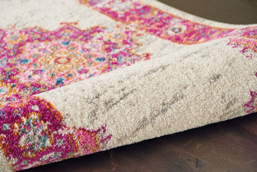 Nourison Passion PSN03 Rug - Ivory &amp; Fuschia