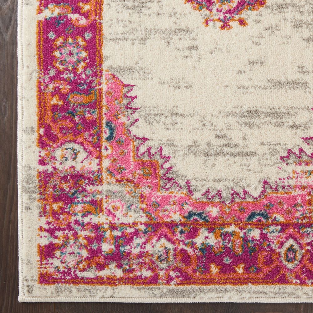 Nourison Passion PSN03 Rug - Ivory &amp; Fuschia