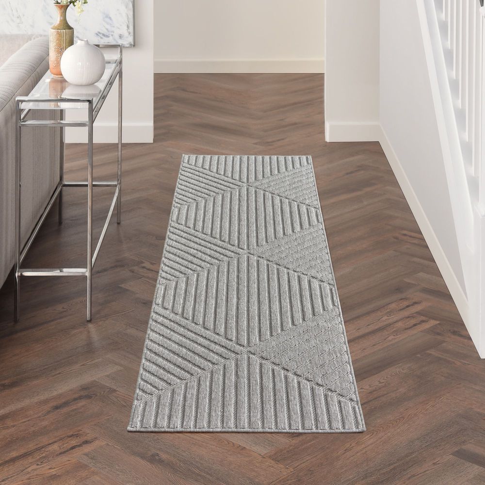 Nourison Cozumel CZM05 Runner Rug - Light Grey