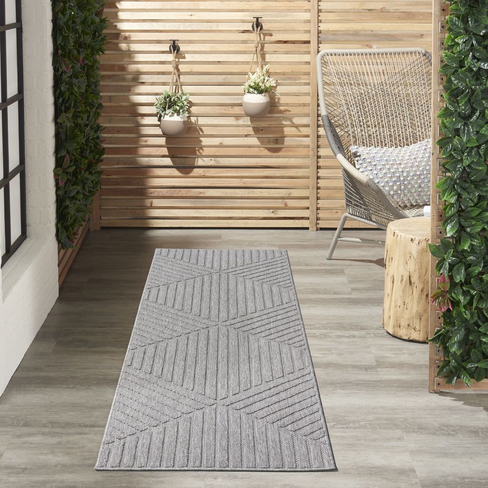 Nourison Cozumel CZM05 Runner Rug - Light Grey