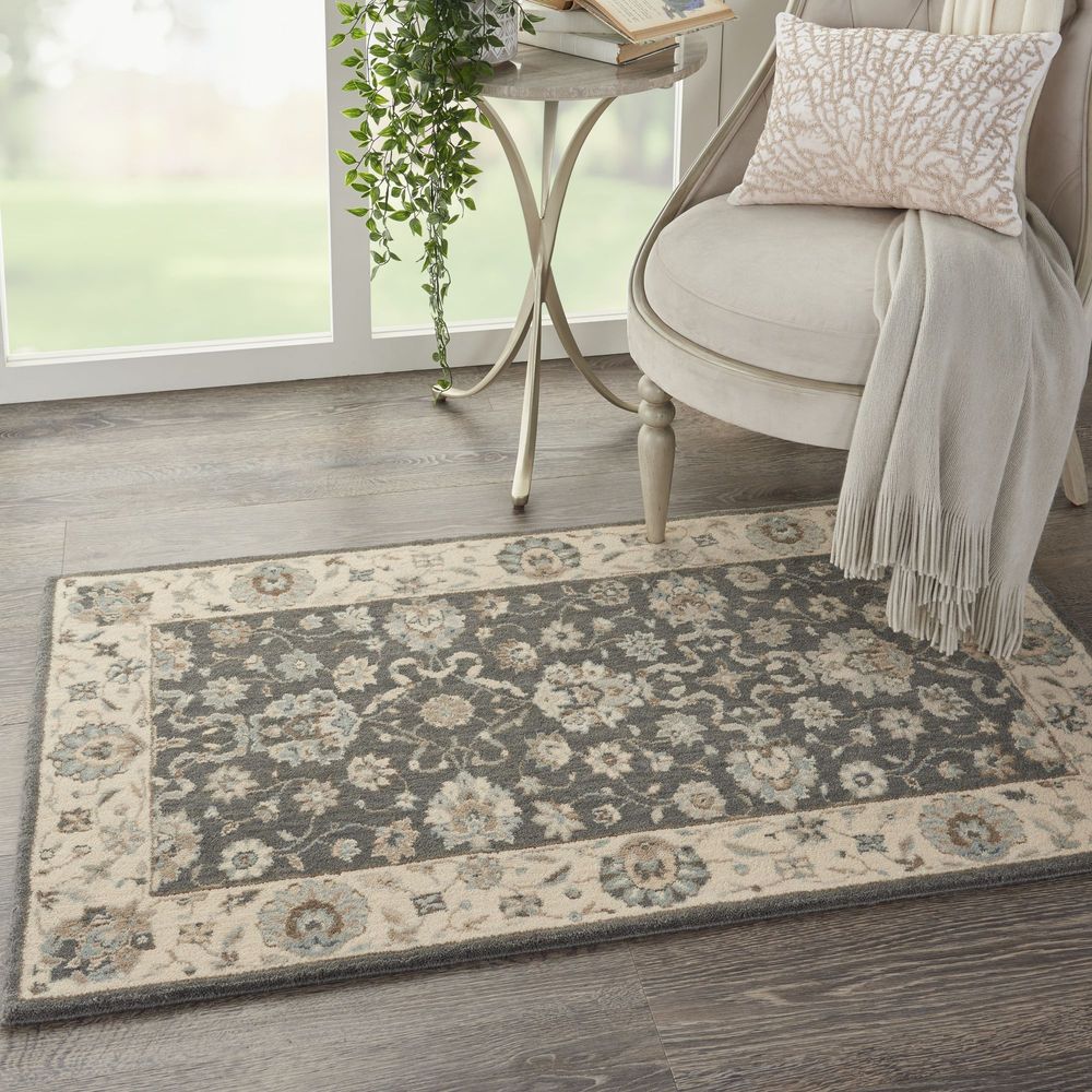 Nourison Living Treasures LI16 Rug - Grey &amp; Ivory