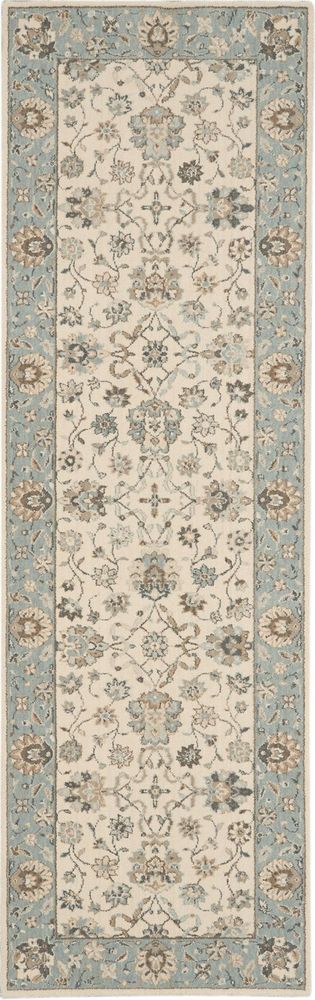 Nourison Living Treasures LI16 Runner Rug - Ivory &amp; Aqua