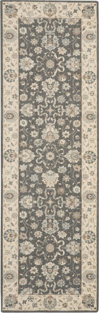 Nourison Living Treasures LI16 Runner Rug - Grey &amp; Ivory