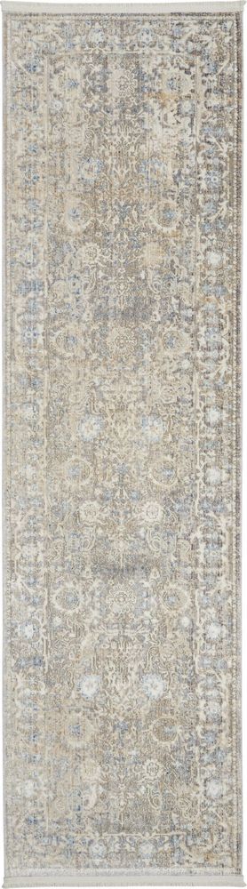 Nourison Lustrous Weave LUW01 Runner Rug - Ivory Blue