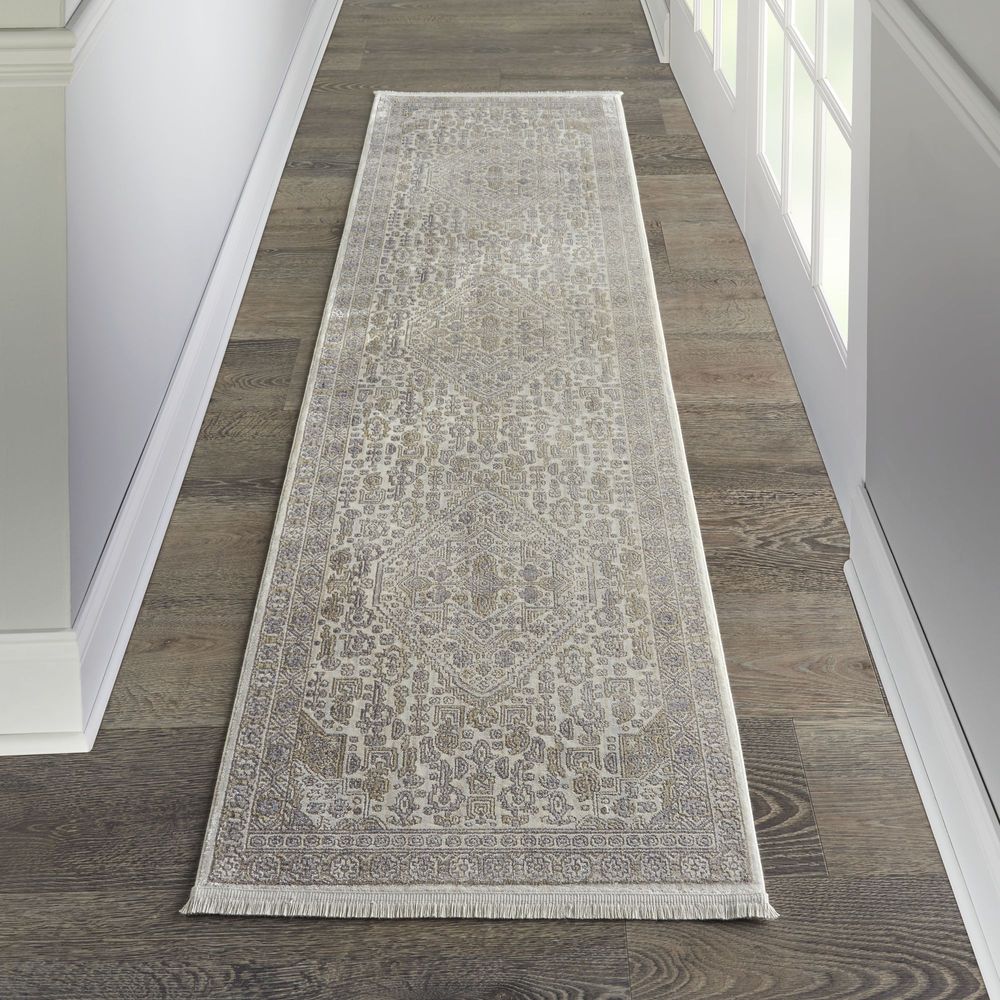 Nourison Lustrous Weave LUW02 Runner Rug - Ivory &amp; Beige