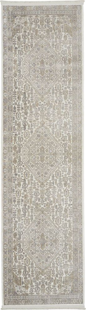 Nourison Lustrous Weave LUW02 Runner Rug - Ivory &amp; Beige