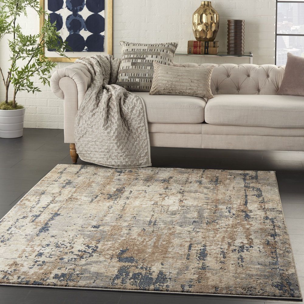 Nourison Quarry QUA01 Rug - Beige &amp; Grey