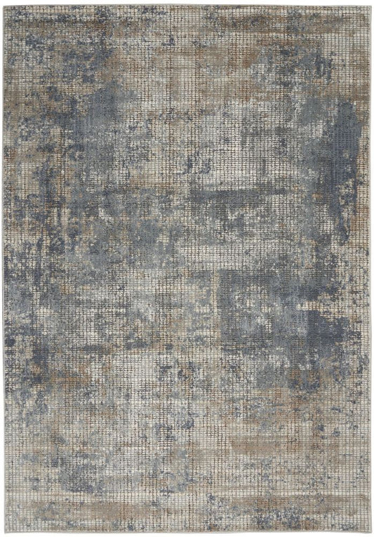 Nourison Quarry QUA02 Rug - Blue &amp; Beige