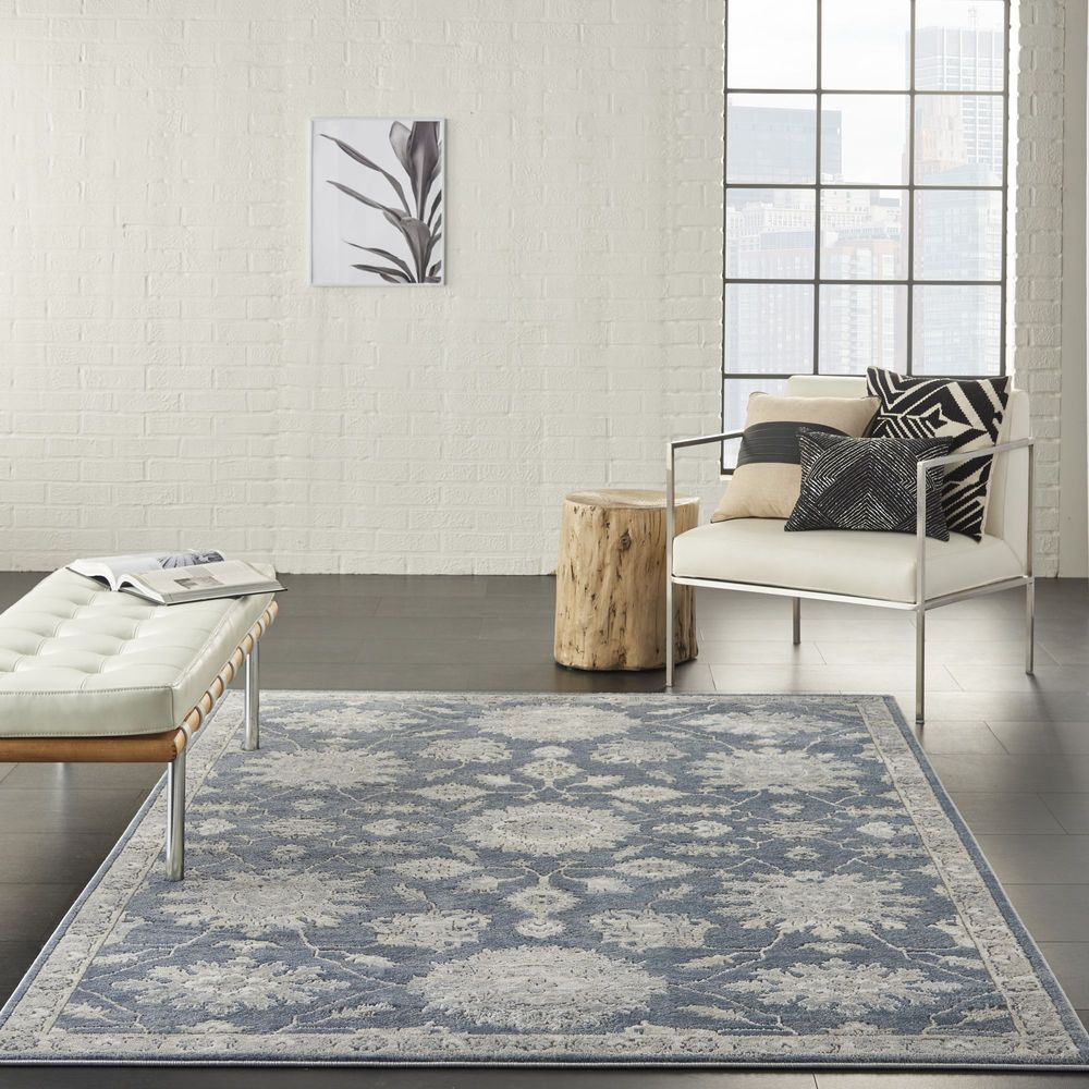 Nourison Quarry QUA06 Rug - Blue &amp; Beige