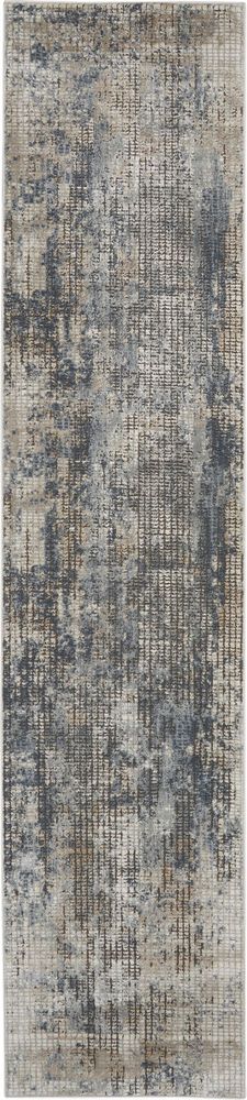 Nourison Quarry QUA02 Runner Rug - Blue &amp; Beige