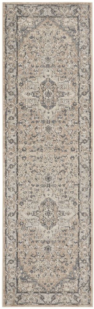 Nourison Quarry QUA05 Runner Rug - Beige &amp; Grey