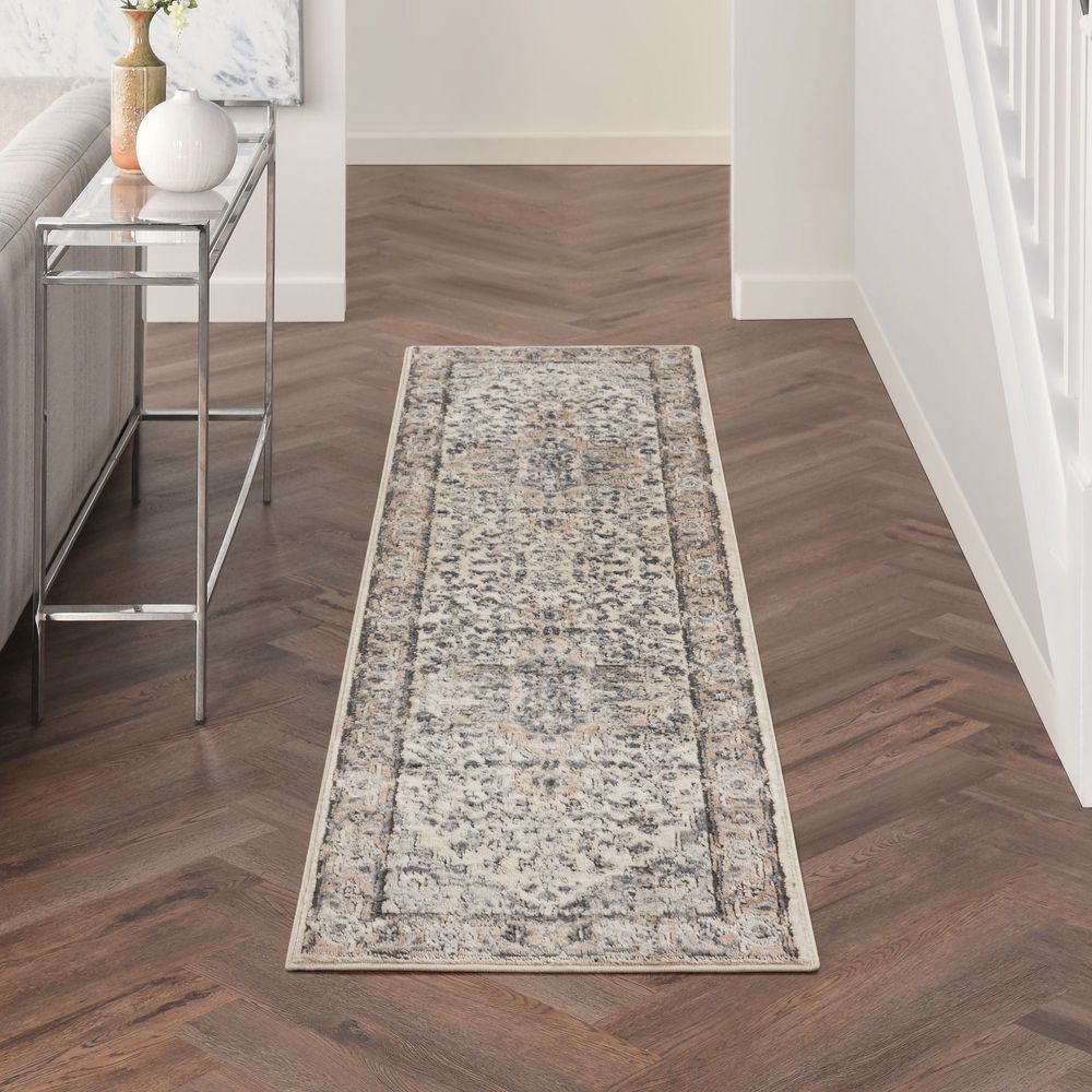 Nourison Quarry QUA05 Runner Rug - Ivory Grey