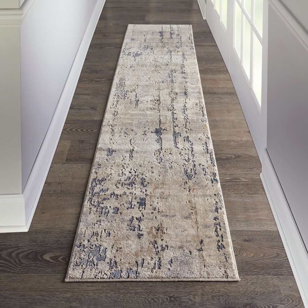 Nourison Quarry QUA01 Runner Rug - Beige &amp; Grey