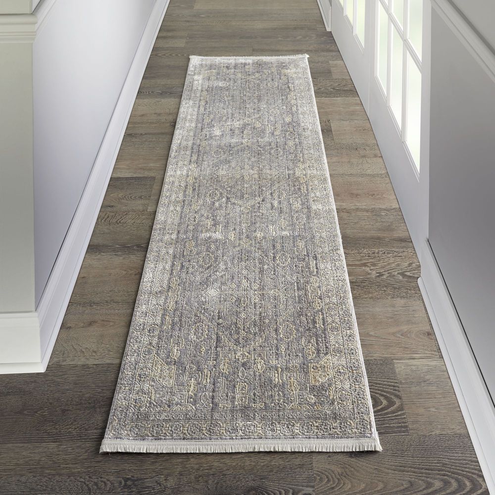 Nourison Lustrous Weave LUW02 Runner Rug - Grey &amp; Beige