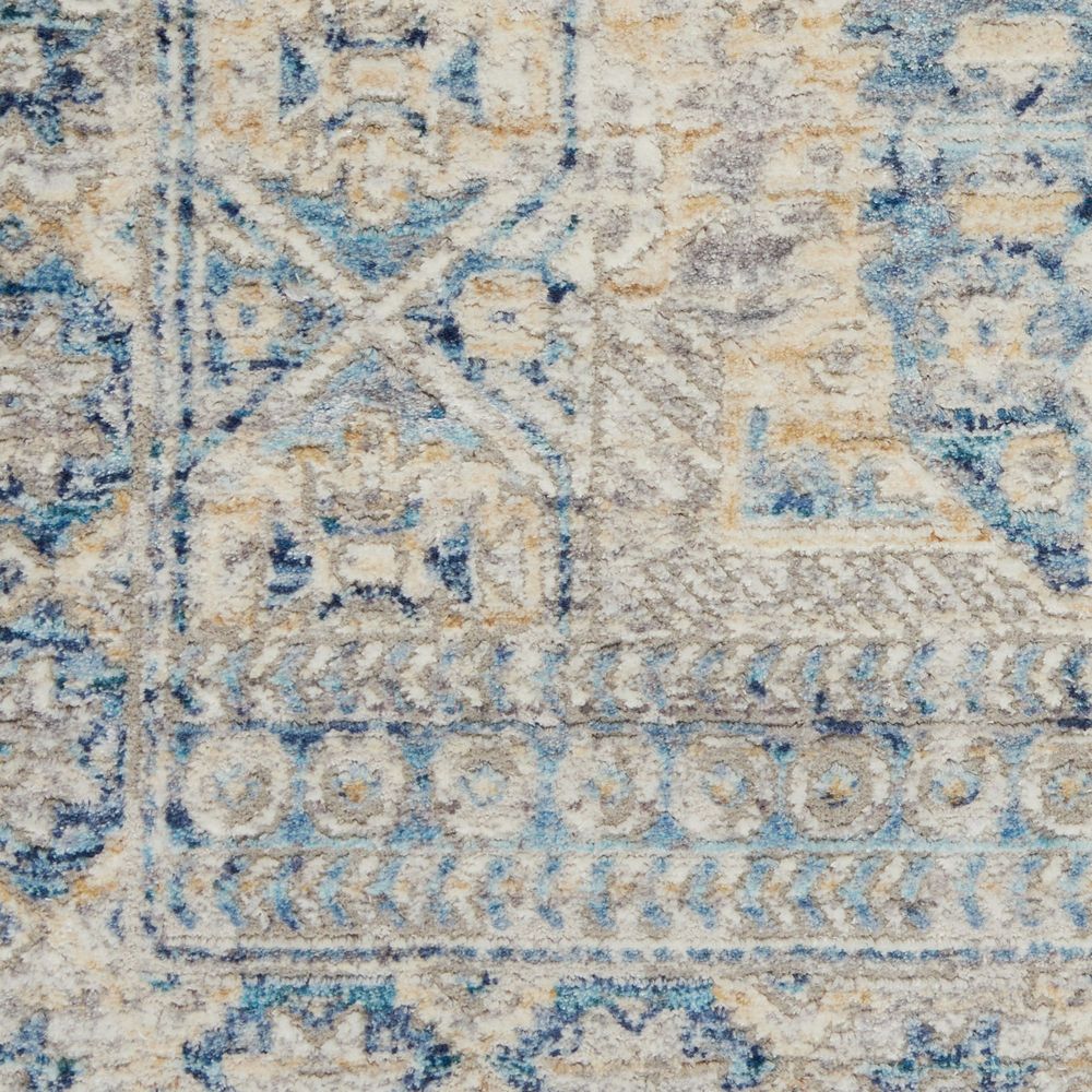 Nourison Lustrous Weave LUW02 Runner Rug - Blue &amp; Ivory