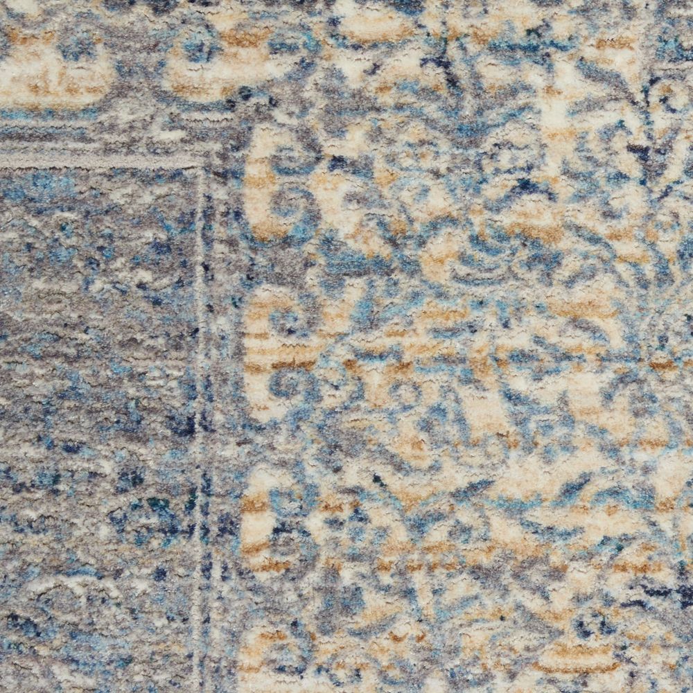 Nourison Lustrous Weave LUW04 Runner Rug - Blue &amp; Grey