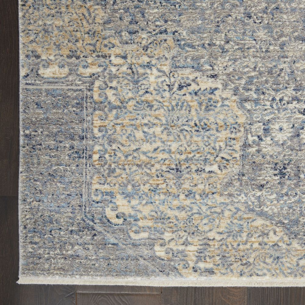 Nourison Lustrous Weave LUW04 Runner Rug - Blue &amp; Grey