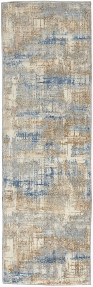 Calvin Klein CK950 Rush CK951 Runner Rug - Blue &amp; Beige