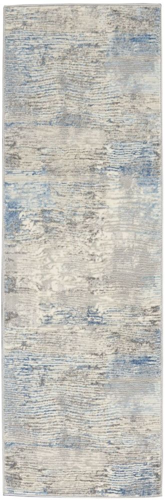 Nourison Solace SLA01 Runner Rug - Ivory Grey &amp; Blue