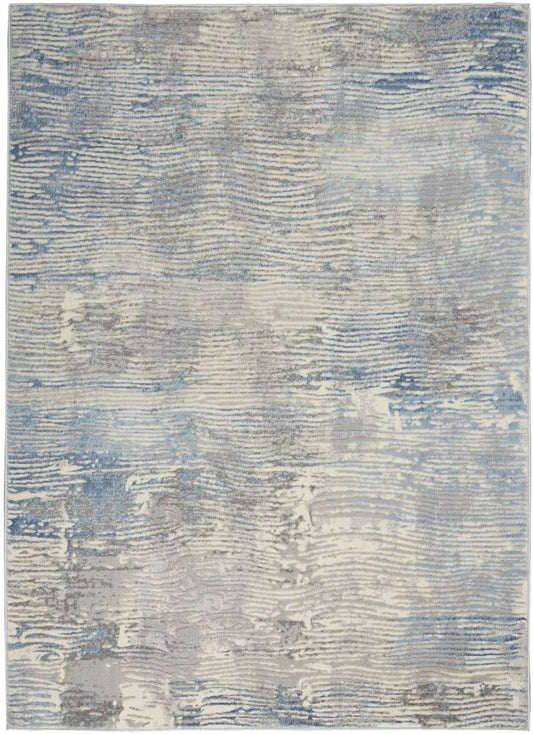 Nourison Solace SLA01 Rug - Ivory Grey &amp; Blue