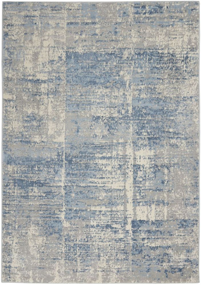 Nourison Solace SLA02 Rug - Ivory Grey &amp; Blue