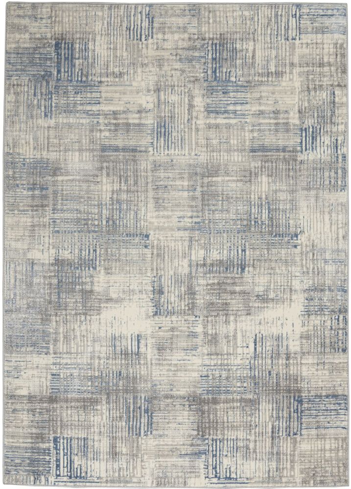 Nourison Solace SLA03 Rug - Ivory Grey &amp; Blue