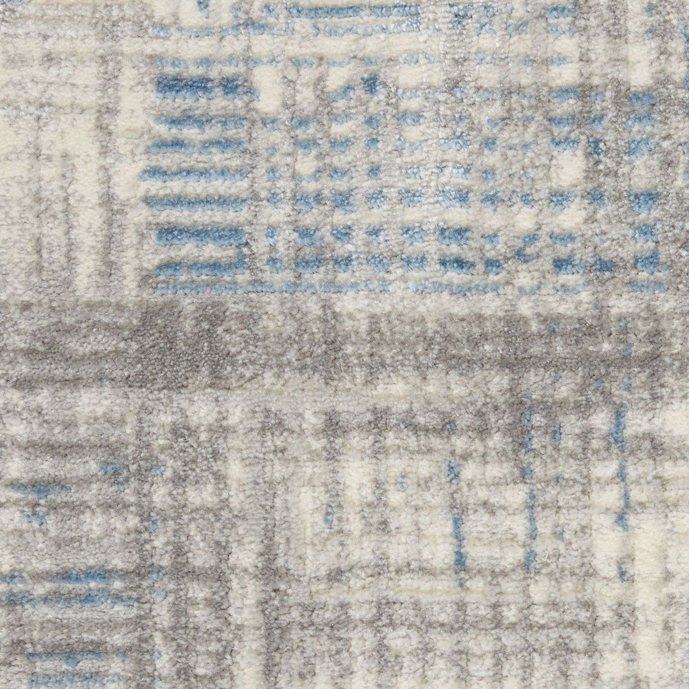 Nourison Solace SLA03 Rug - Ivory Grey &amp; Blue