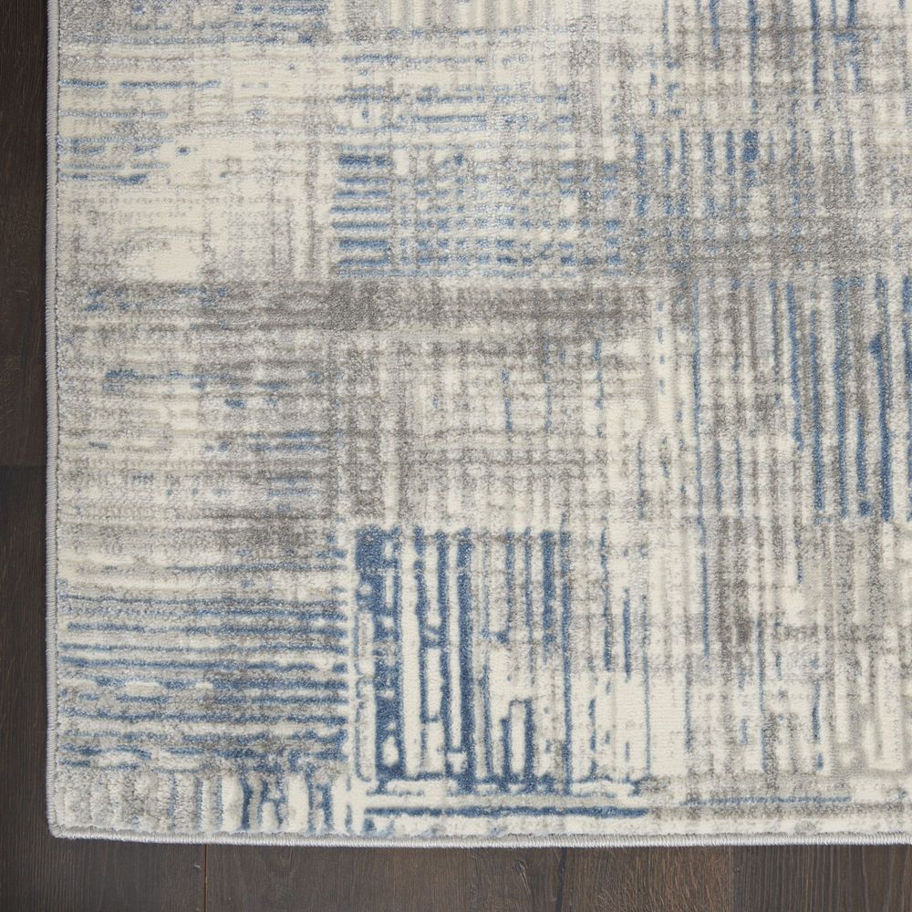 Nourison Solace SLA03 Rug - Ivory Grey &amp; Blue