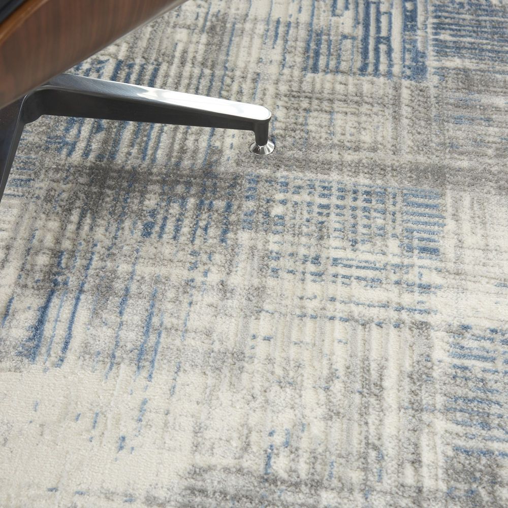 Nourison Solace SLA03 Rug - Ivory Grey &amp; Blue