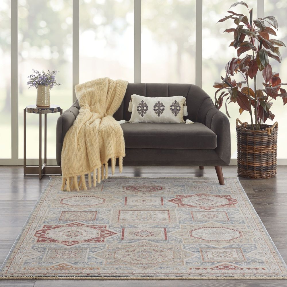 Nourison Homestead HMS02 Rug - Blue &amp; Multicolour