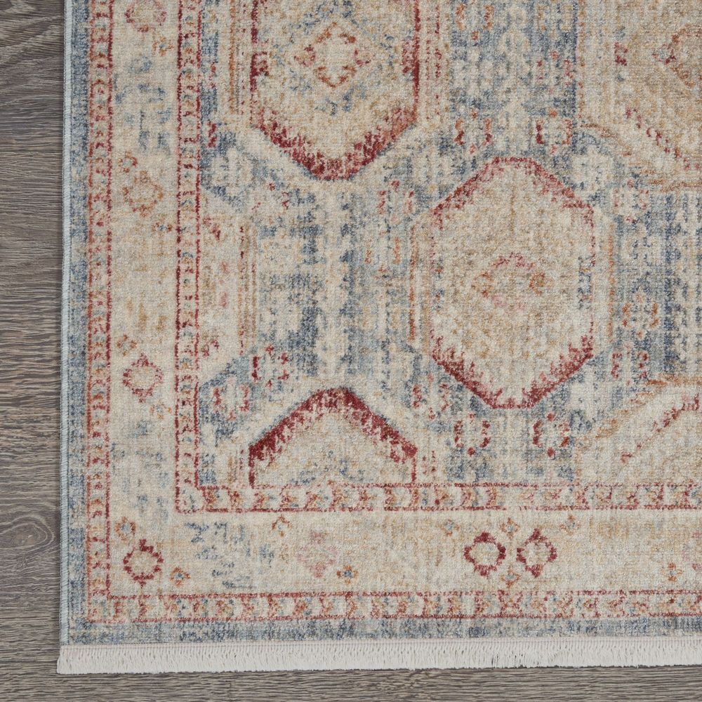 Nourison Homestead HMS01 Rug - Light Blue &amp; Multicolour