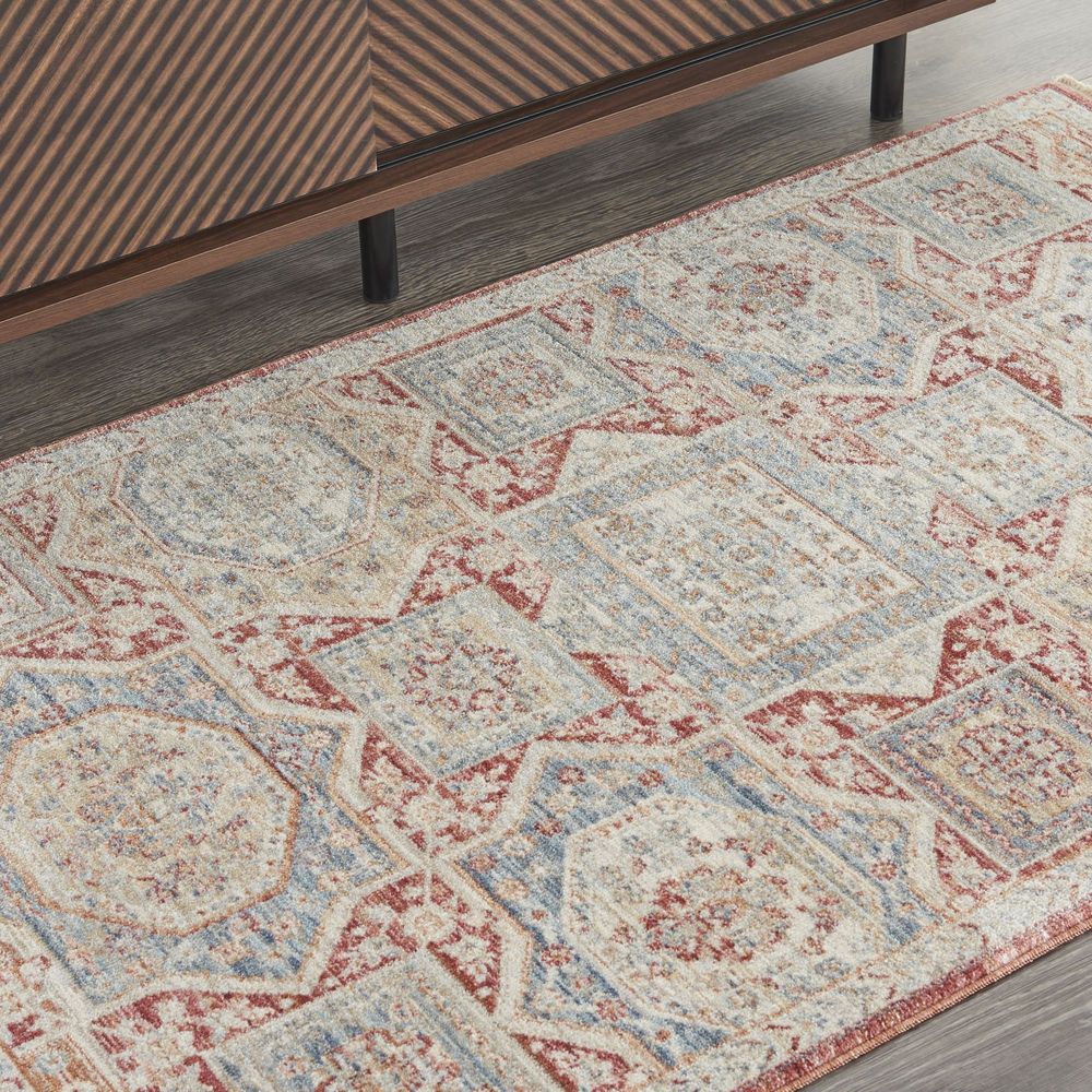 Nourison Homestead HMS02 Rug - Blue &amp; Brick