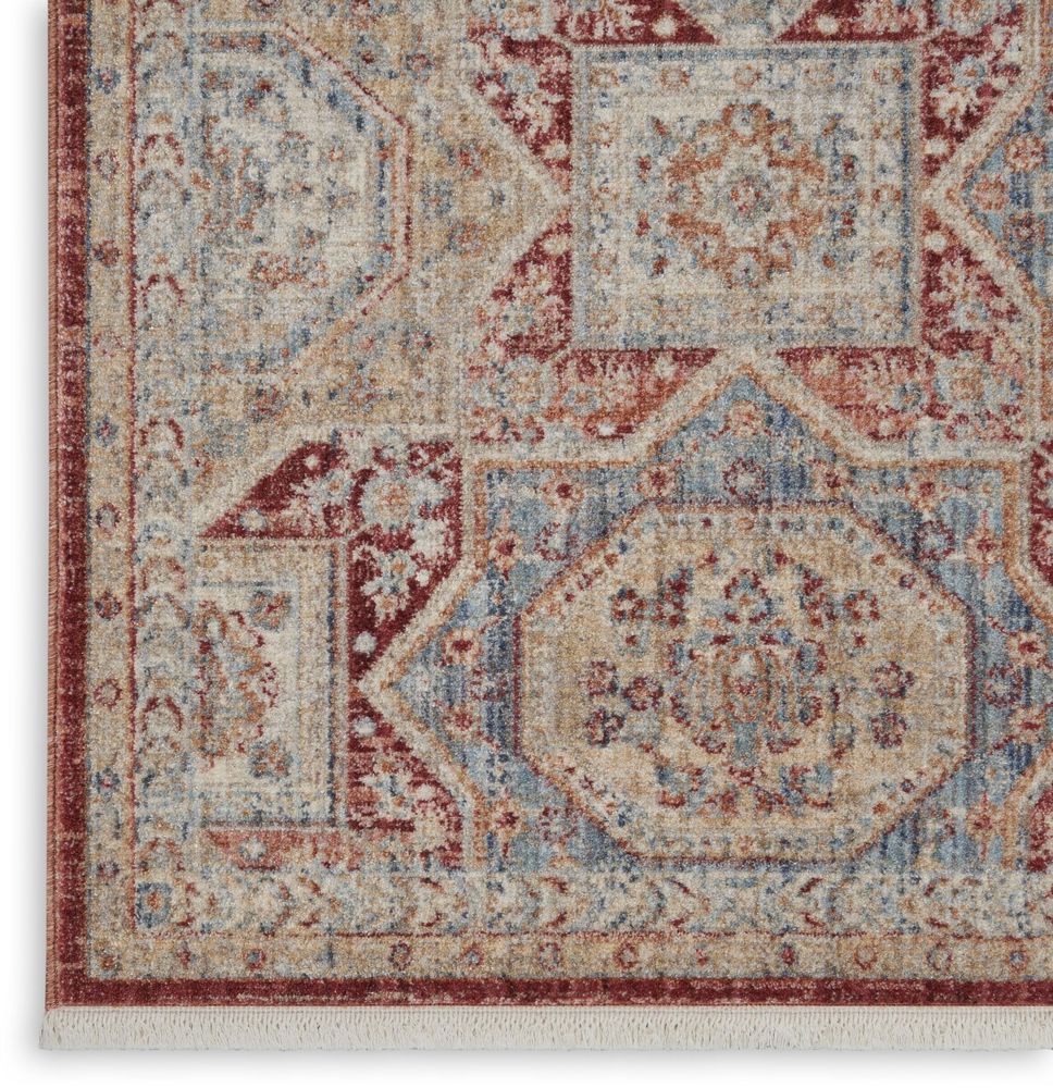 Nourison Homestead HMS02 Rug - Blue &amp; Brick