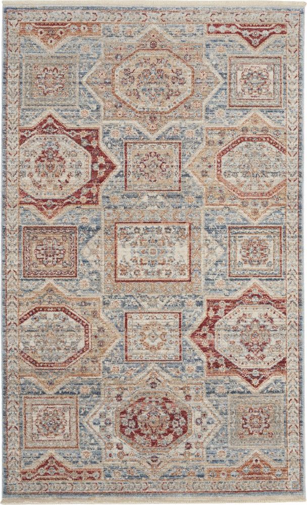 Nourison Homestead HMS02 Rug - Blue &amp; Multicolour