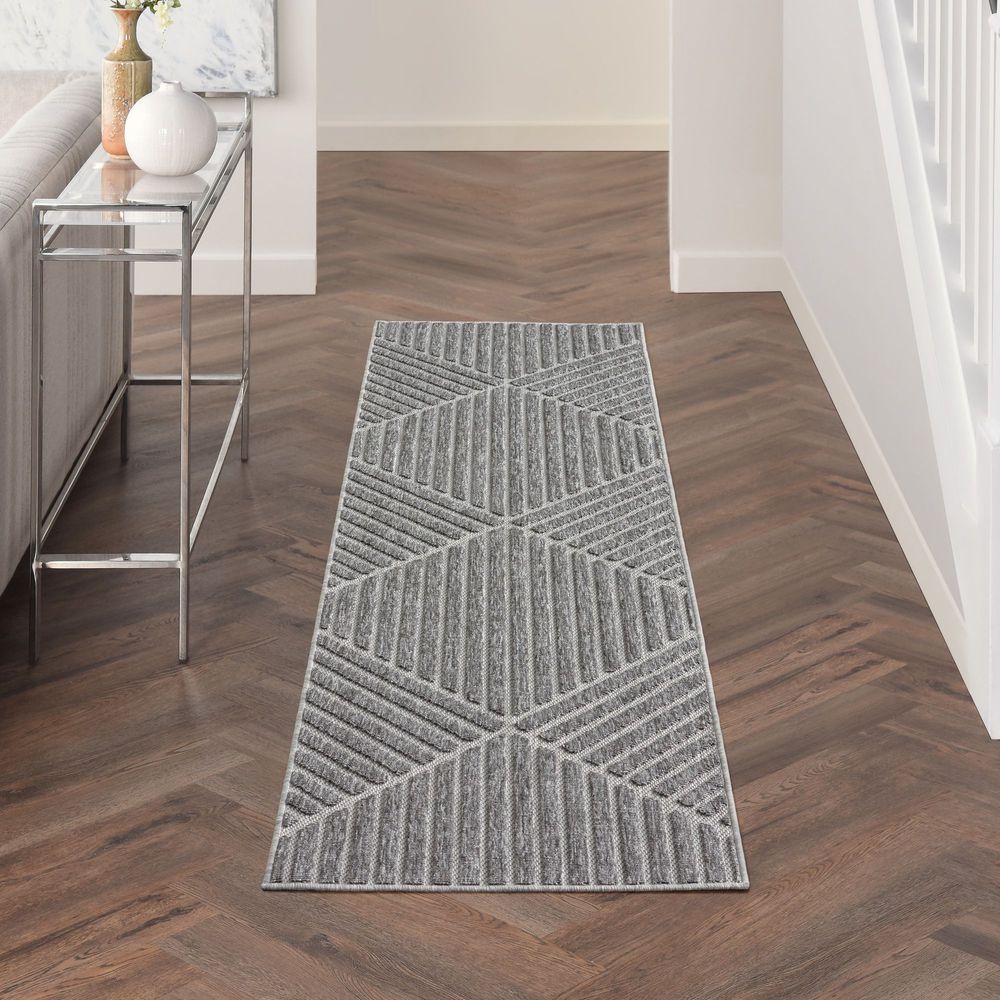 Nourison Cozumel CZM05 Runner Rug - Dark Grey